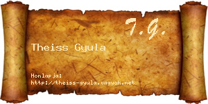 Theiss Gyula névjegykártya